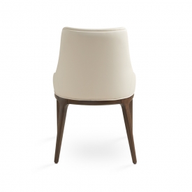 Everett Dining Chair: Taupe Leatherette